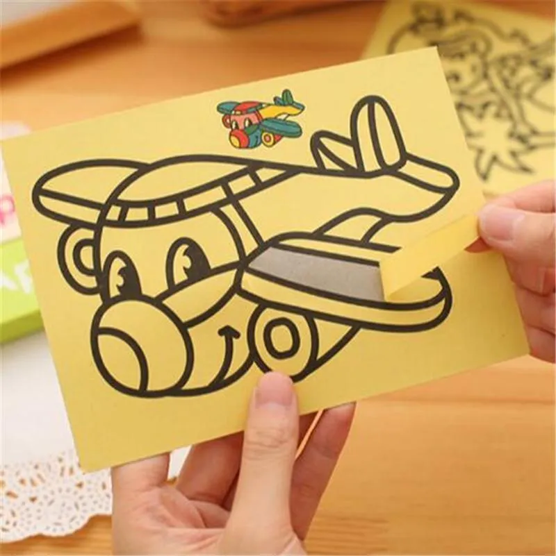 20pcs/Set Drawing Board Magic Scratch Art Child Painting Creative Cards Stickers Learning Education Toy Coloring Books For Kids