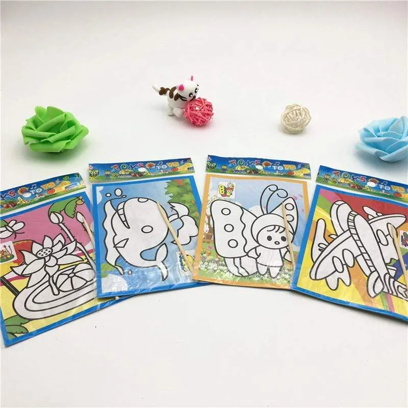 20pcs/Set Drawing Board Magic Scratch Art Child Painting Creative Cards Stickers Learning Education Toy Coloring Books For Kids