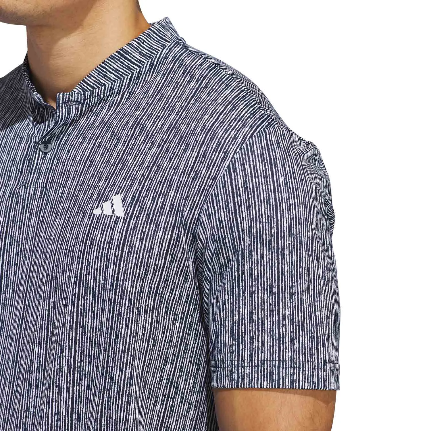 adidas Golf Ultimate365 Sport Stripe Polo - Collegiate Navy/White