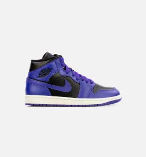 Air Jordan 1 Mid Womens Lifestyle Shoe - Black/Purple