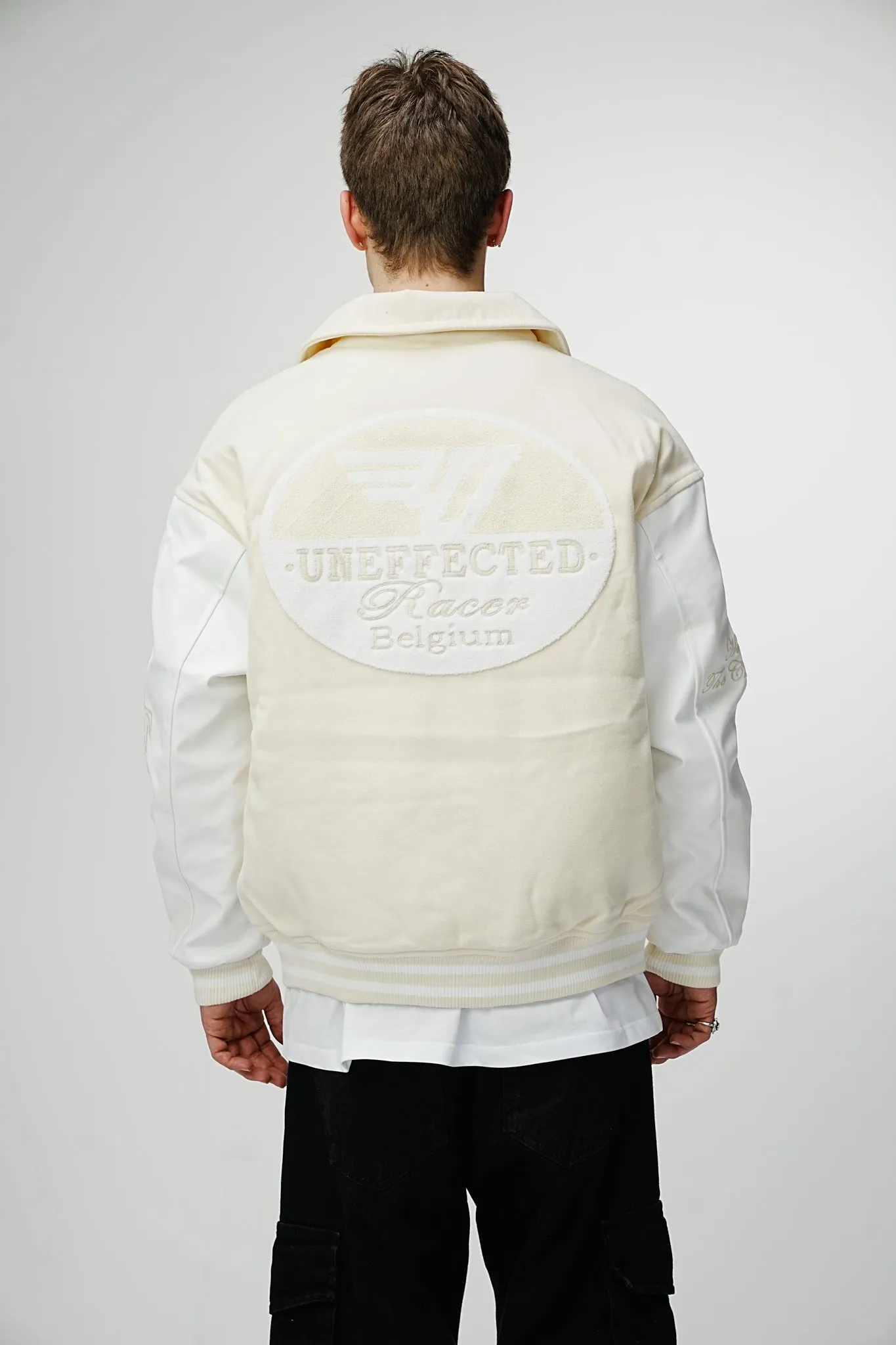 Airdrop Racer Varsity Jacket - Timeless Cream