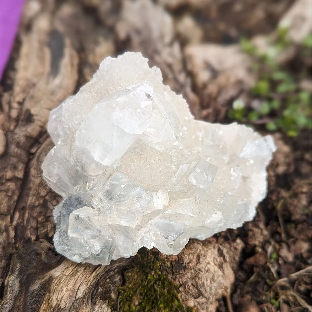 Amazing Apophyllite Cluster with Rainbows! A Tucson Gem Show Unique Find!