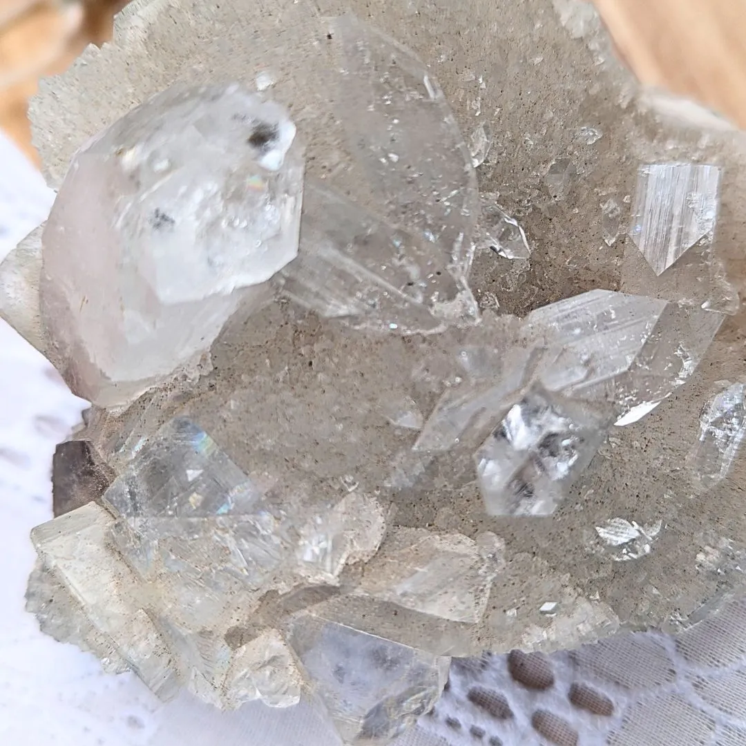 Amazing Apophyllite Cluster with Rainbows! A Tucson Gem Show Unique Find!