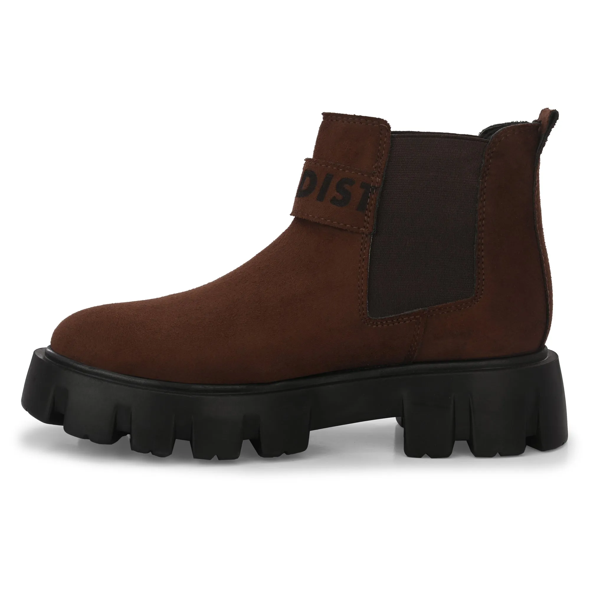 Attitudist Unisex Brown Mid Top High Heel Jodhpur Boots