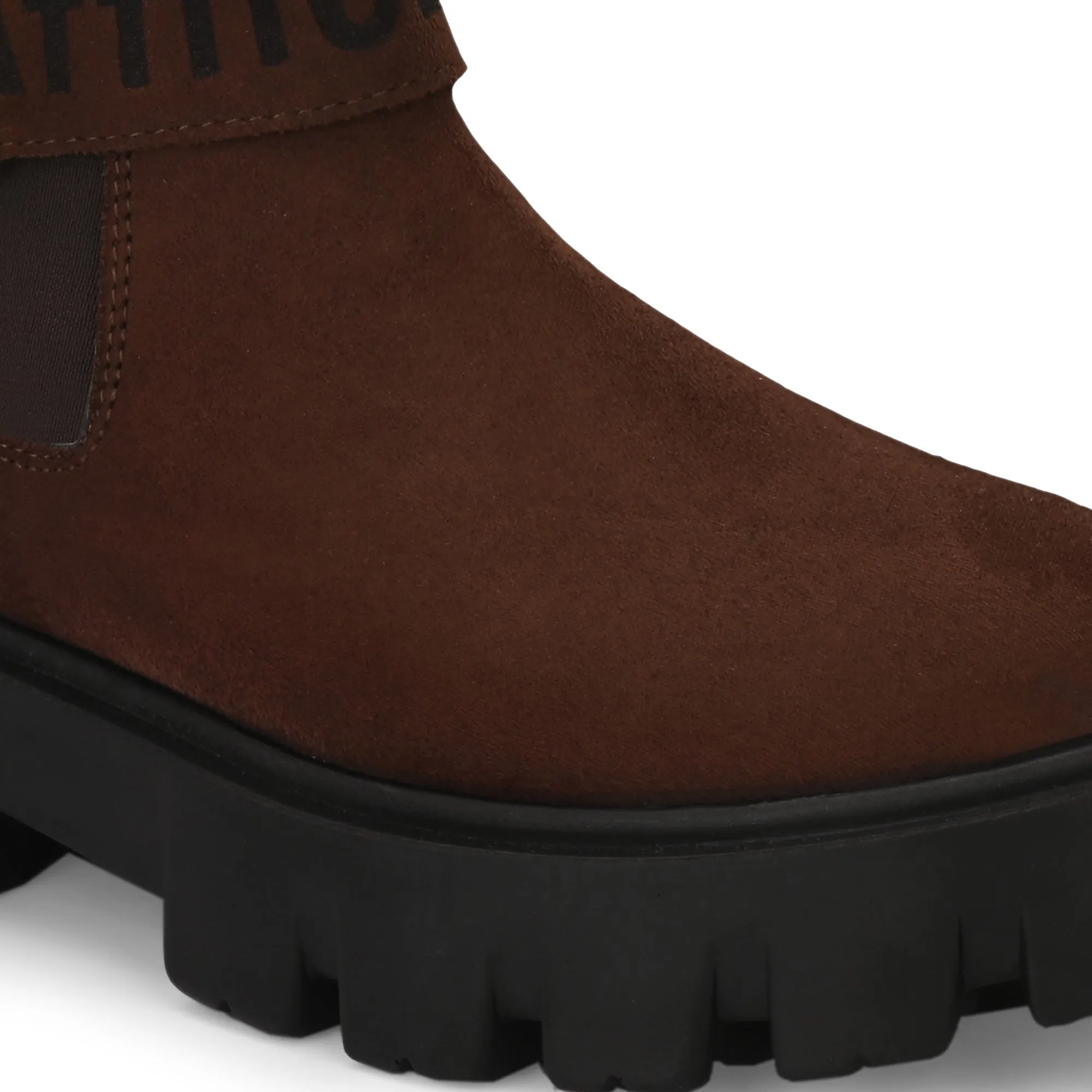 Attitudist Unisex Brown Mid Top High Heel Jodhpur Boots