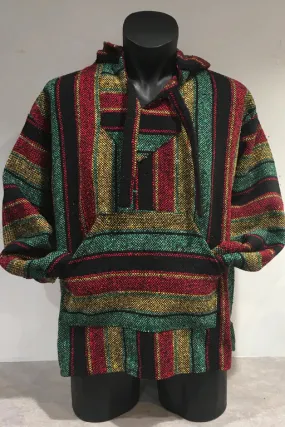 Baja Hoodie - Rasta Stripey