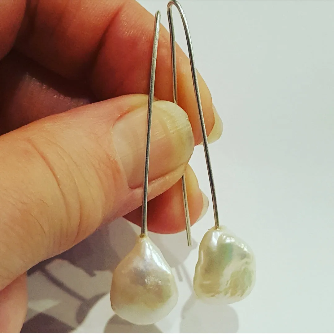 Baroque Freshwater Pearl drop earrings