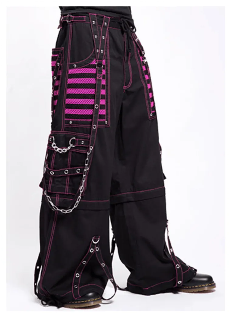 BLACK/PINK ELECTRO PANT