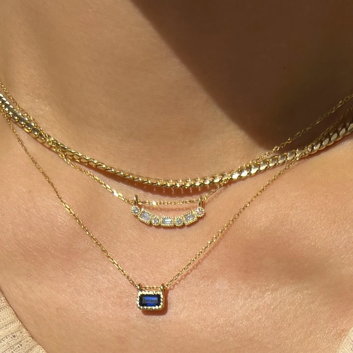 Blue Sapphire EC Necklace