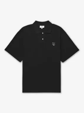 Bold Fox Head Patch Oversized Short Sleeve Polo Shirt Black MM00202KJ7010P199