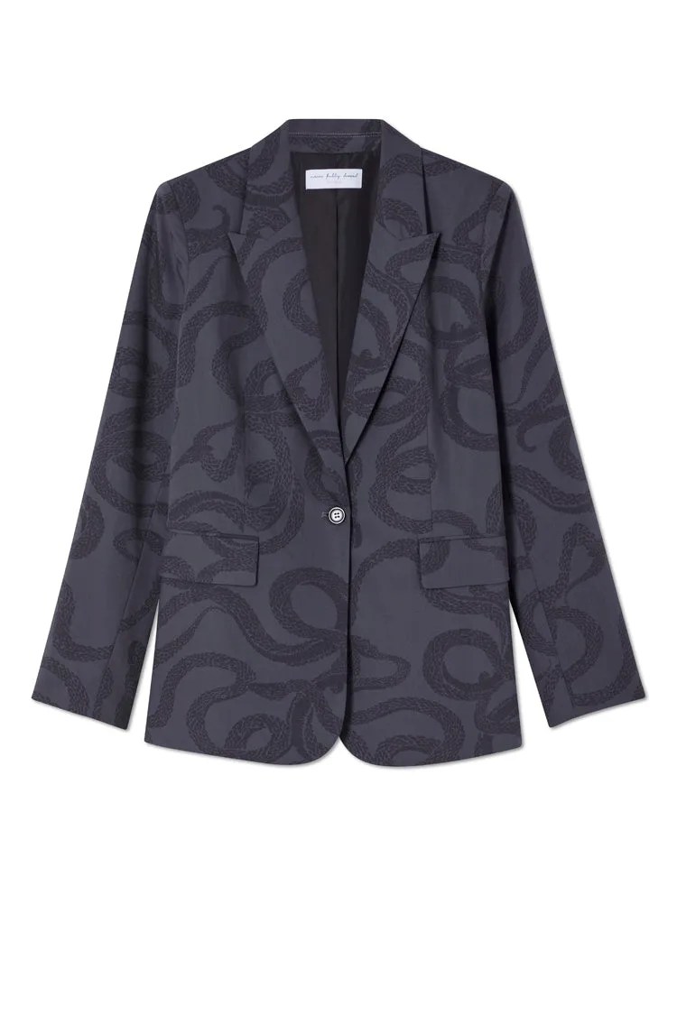 Charcoal Snake Taylor Blazer