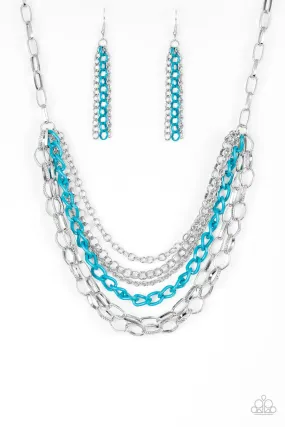 Color Bomb Blue-Necklace