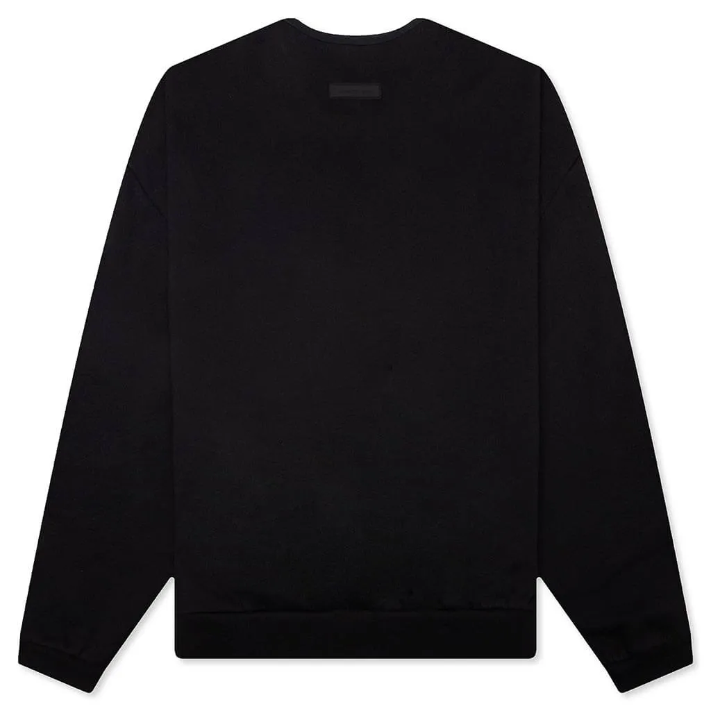 Crewneck Sweater - Jet Black