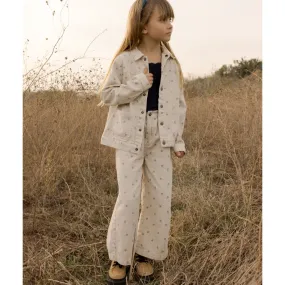 denim chore coat   straight leg pant || blue daisy