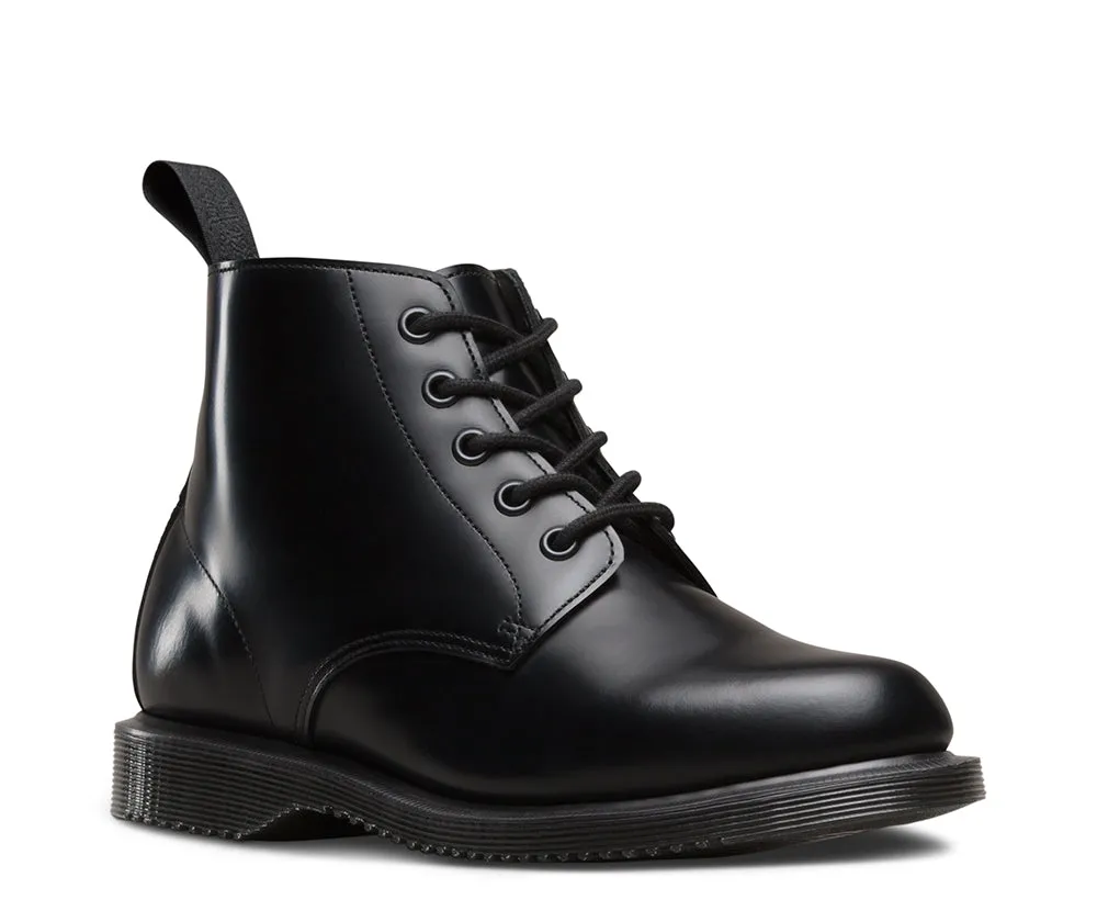 Emmeline Black Polished Smooth Leather Ankle Boot