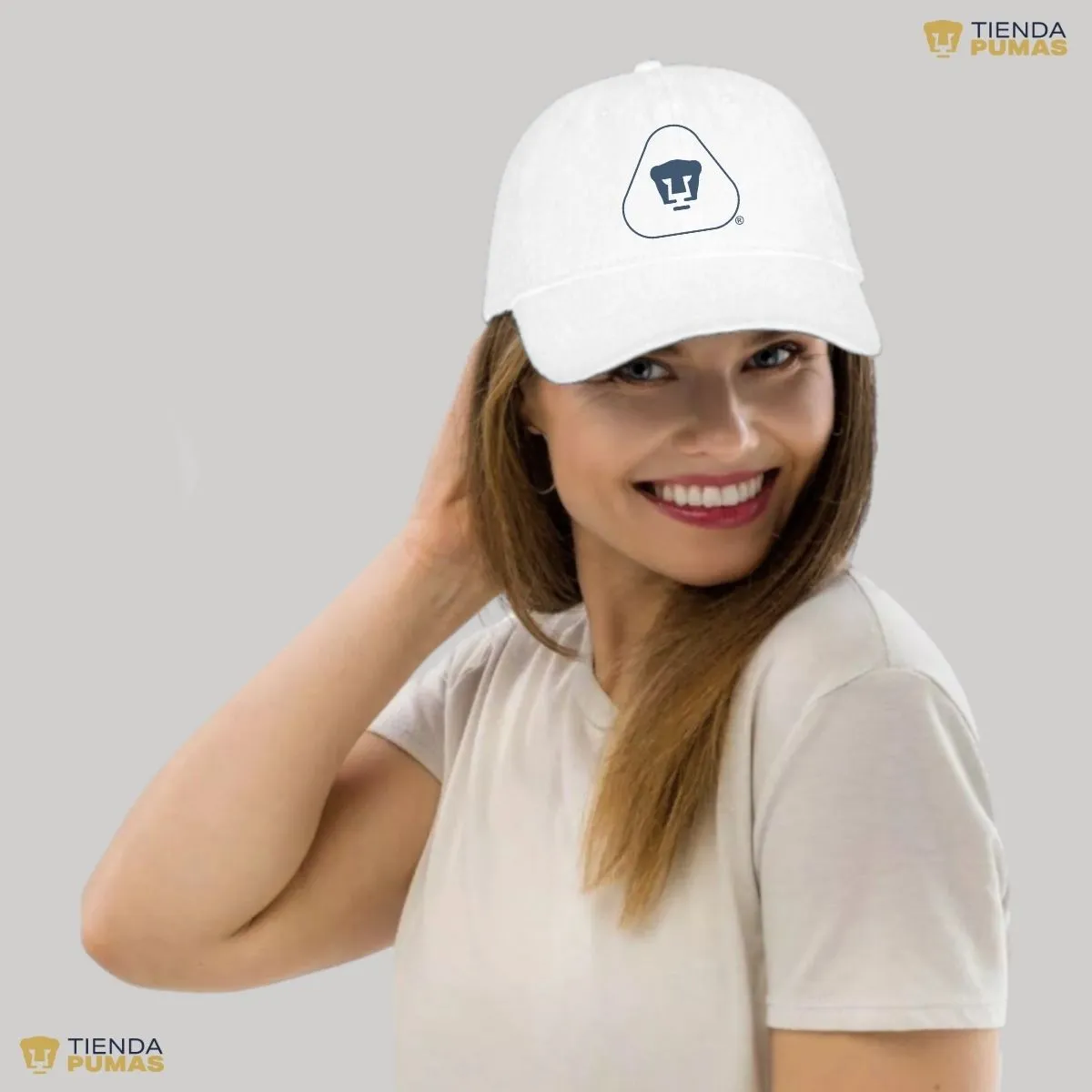 Gorra Pumas UNAM Hombre Mujer Ajustable Emblema Azul 6 Vinil