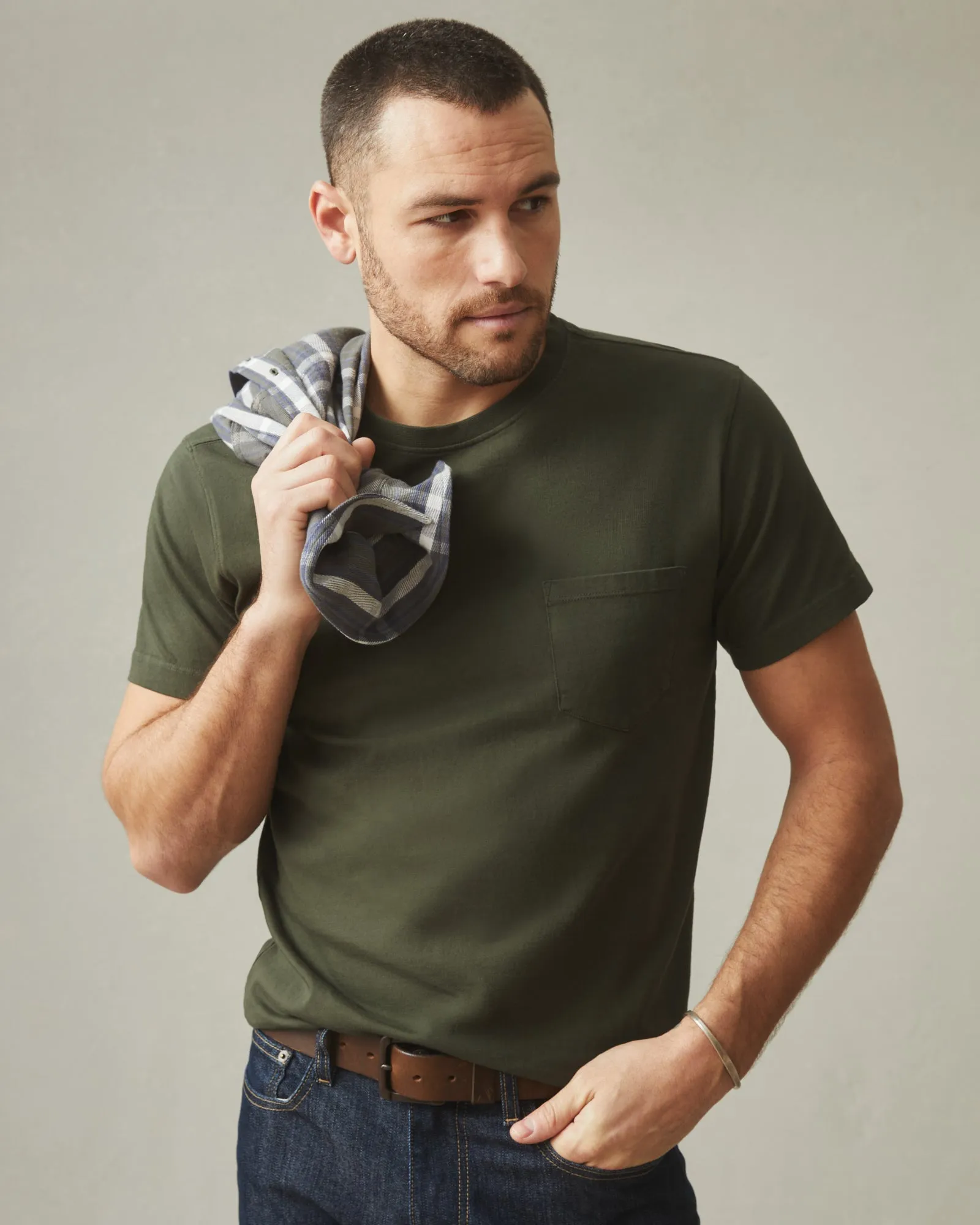 Heavyweight Pocket Tee - Loden