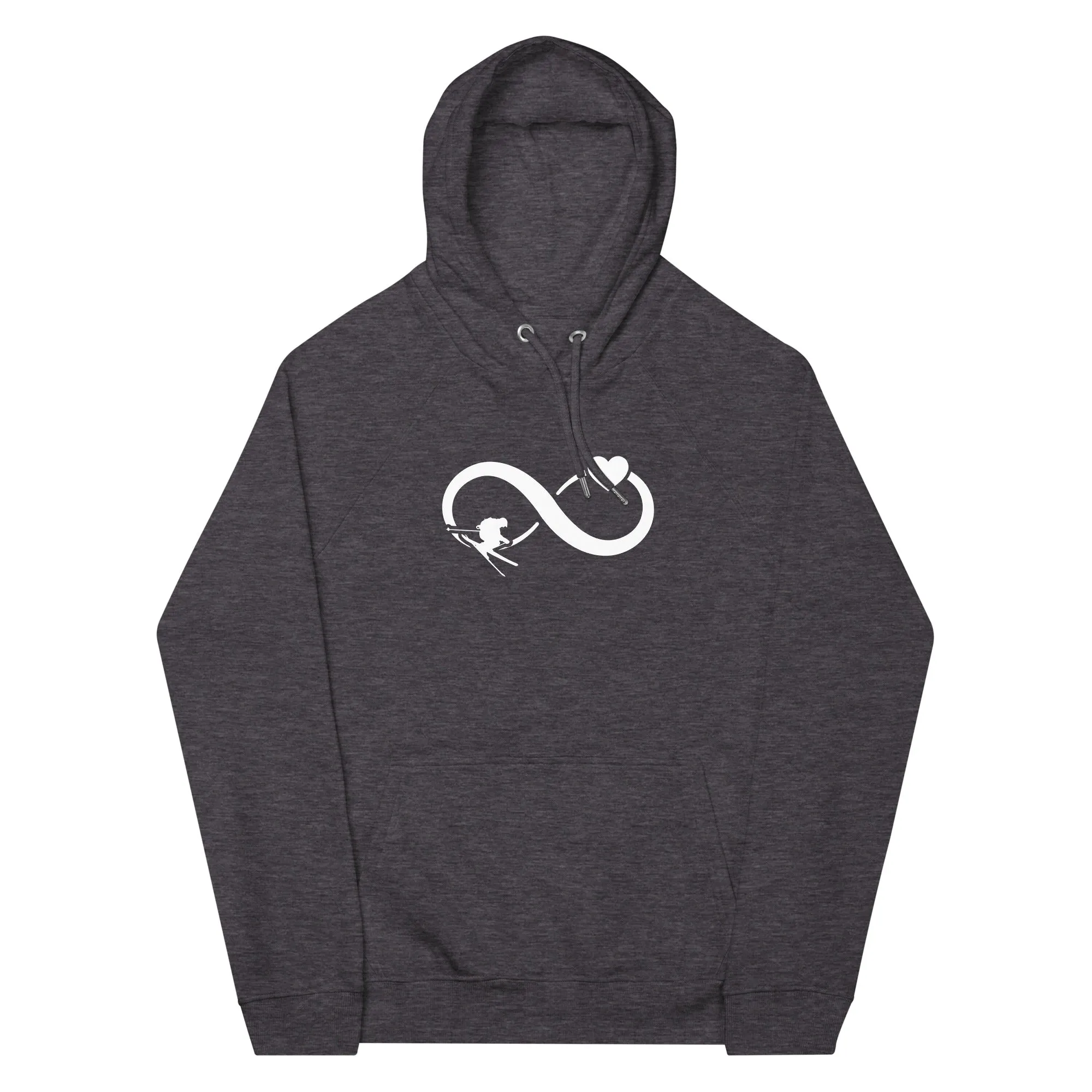 Infinity Heart and Skiing - Unisex Premium Organic Hoodie