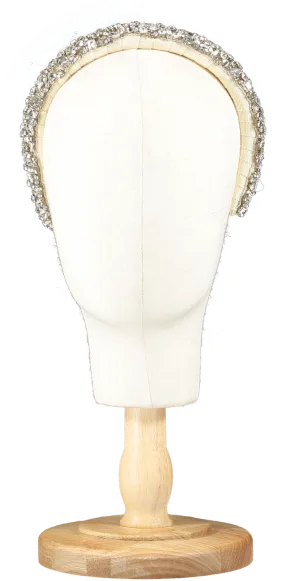 Jennifer Behr Cream crystal embellished Czarina Headband One Size