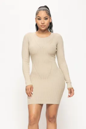 Karlie sweater dress, beige