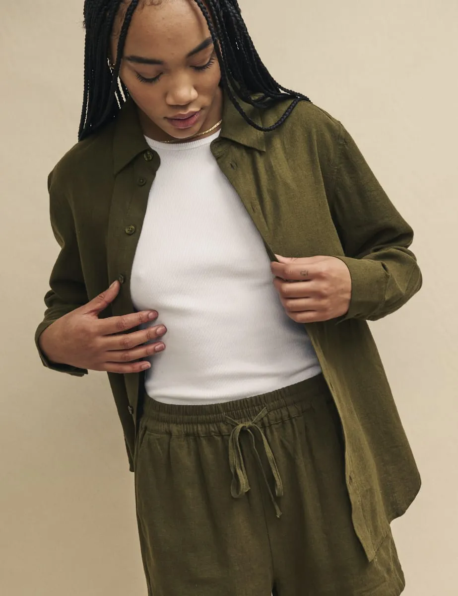 Khaki Green Oversized Shirt