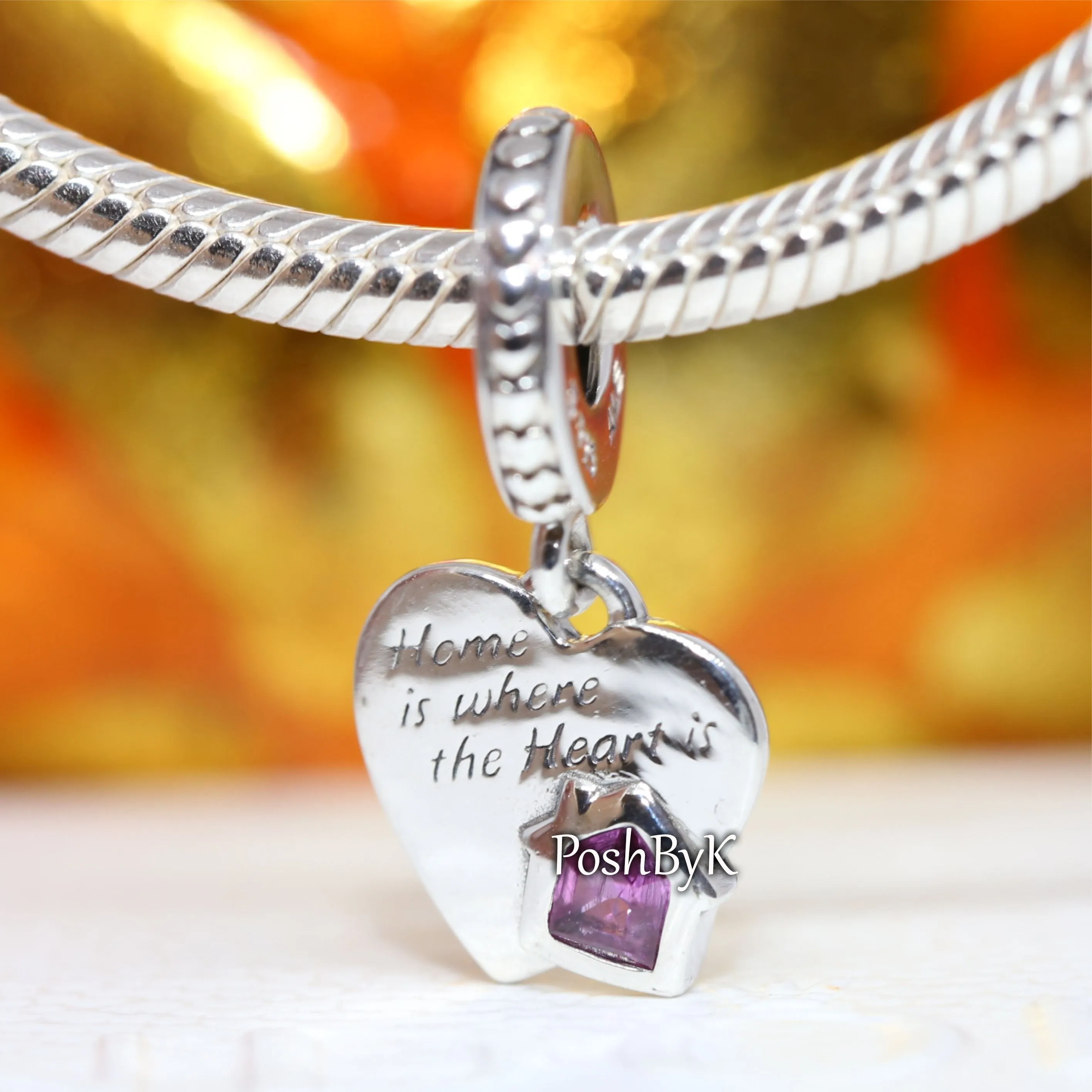 Love My Home Heart Dangle Charm 799324C01