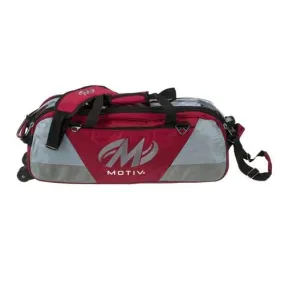 Motiv Ballistix Triple Tote Roller Bowling Bag Red