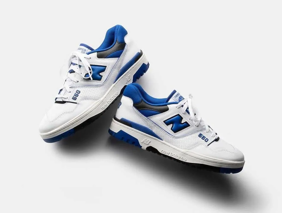 New Balance 550 Bianco Blu Elettrico