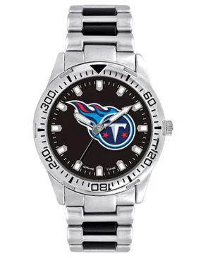 NFL Mens Tennessee Titans Heavy Hitter Watch - Bracelet Strap - Color Logo