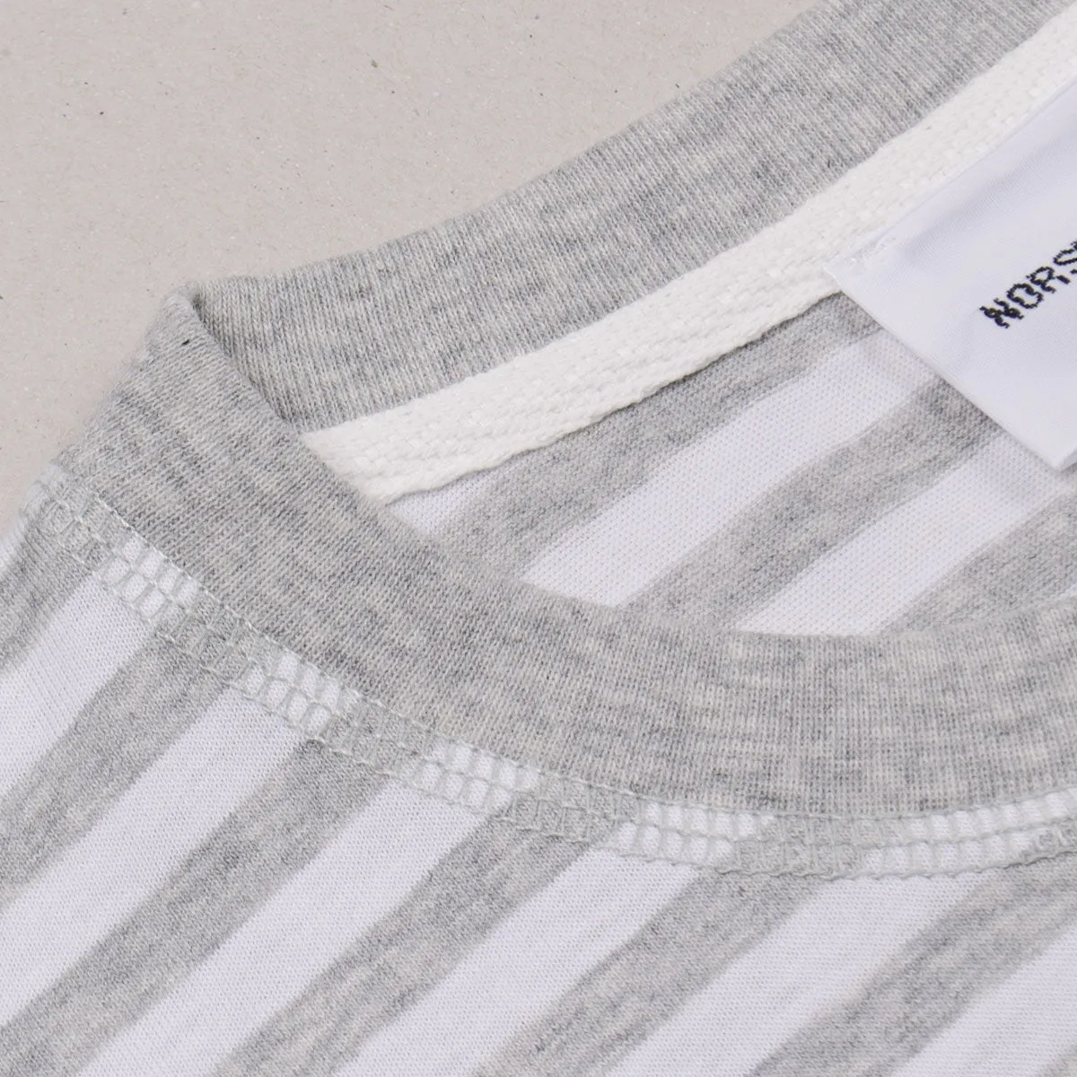 Norse Projects - Niels Classic Stripe T-shirt - Light Grey Melange