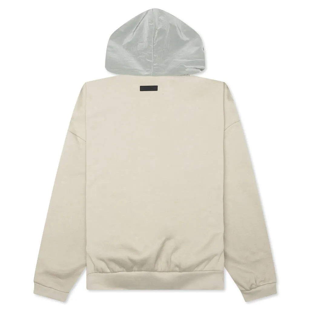 Nylon Fleece Hoodie - Seal