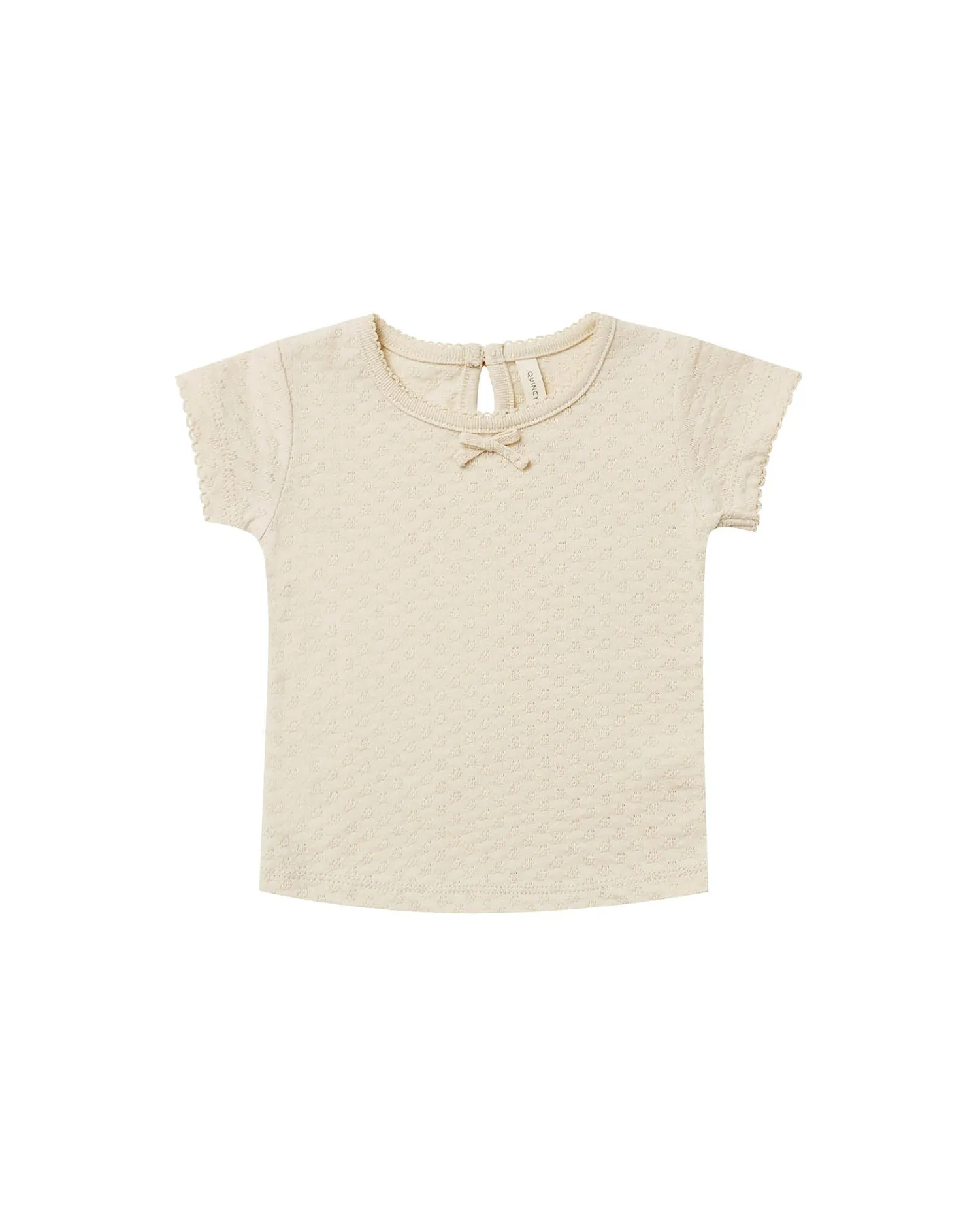 Pointelle Tee – Natural