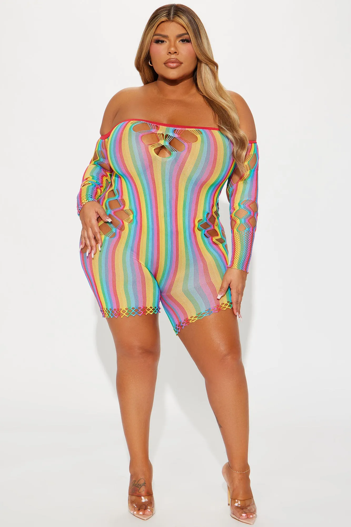 Ready For The Night Seamless Romper - Multi Color