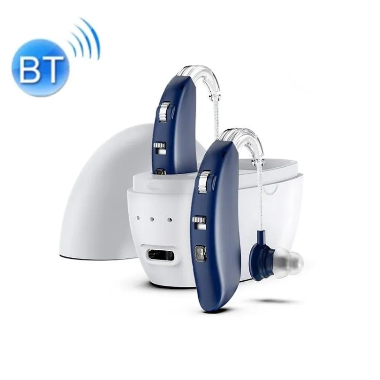 Rechargeable GM-301 Hearing Amplifier with Noise Reduction & Bluetooth Connectivity