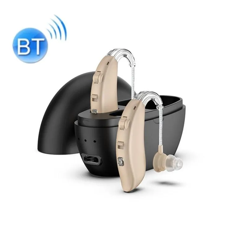 Rechargeable GM-301 Hearing Amplifier with Noise Reduction & Bluetooth Connectivity