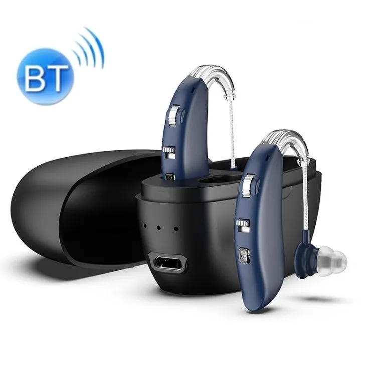 Rechargeable GM-301 Hearing Amplifier with Noise Reduction & Bluetooth Connectivity