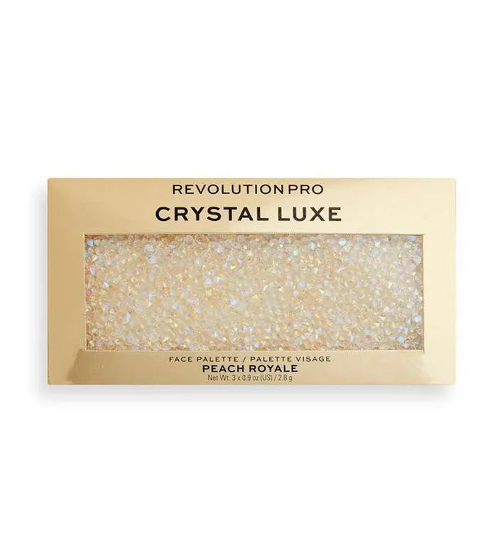 Revolution Pro - Paleta de rostro Crystal Luxe - Peach Royale