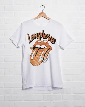 Rolling Stones Longhorns Tie Dye Lick White Tee