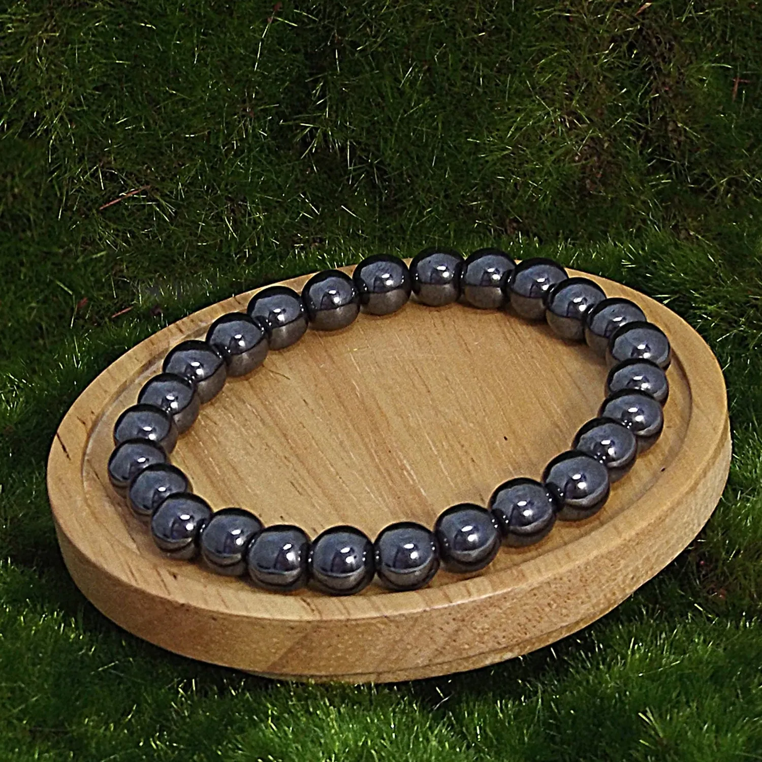 Silver Hematite Healing Bracelet for Grounding