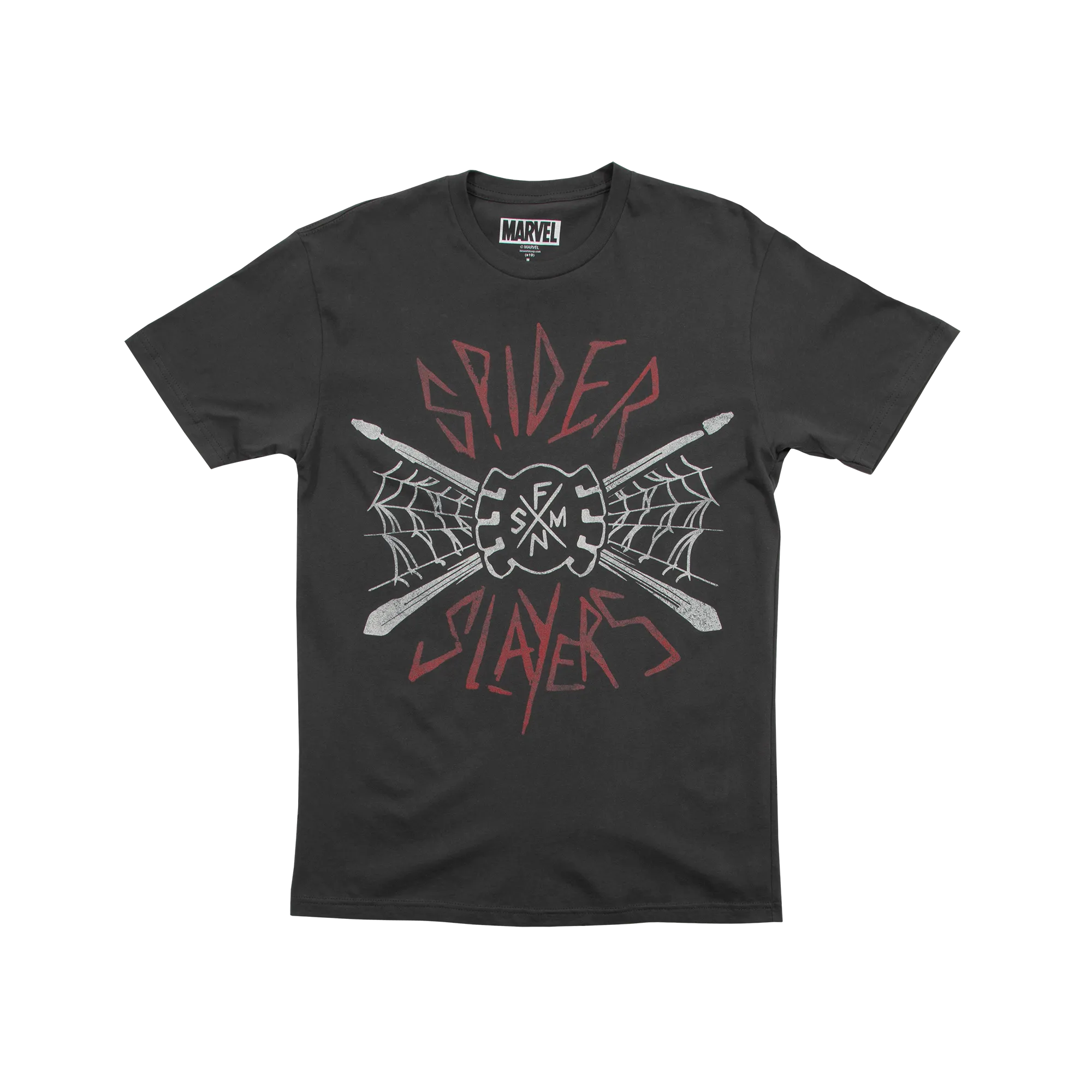 Spider Slayers Band Charcoal Tee