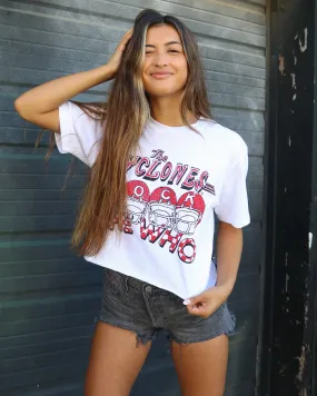 The Who Iowa State Rock White Cropped Tee