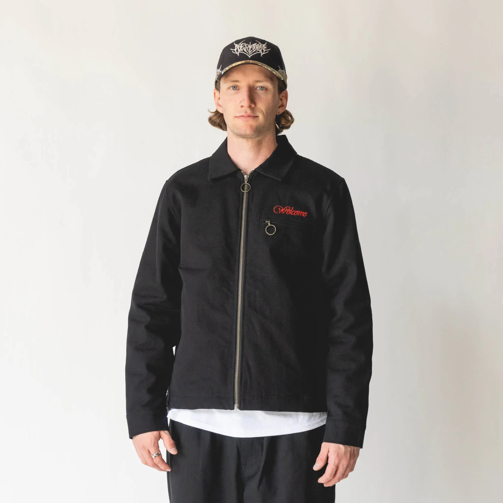 Torment Canvas Zip Jacket - Black