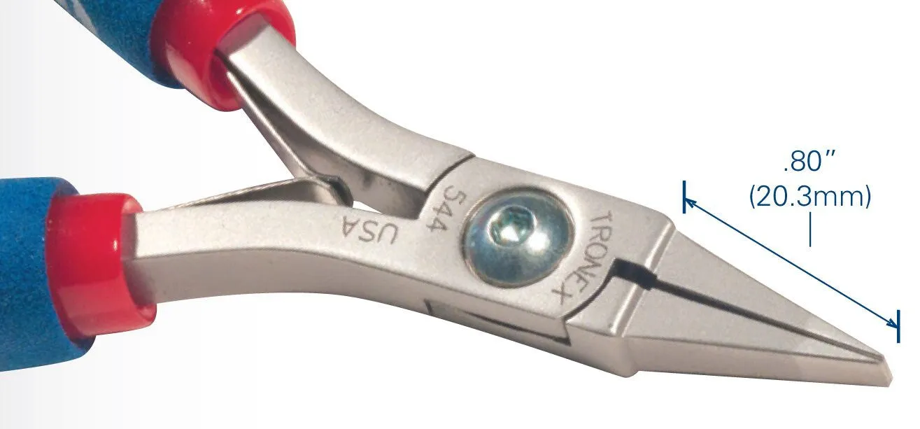 Tronex Flat Nose Pliers, Short Jaw, Standard Handle, #544