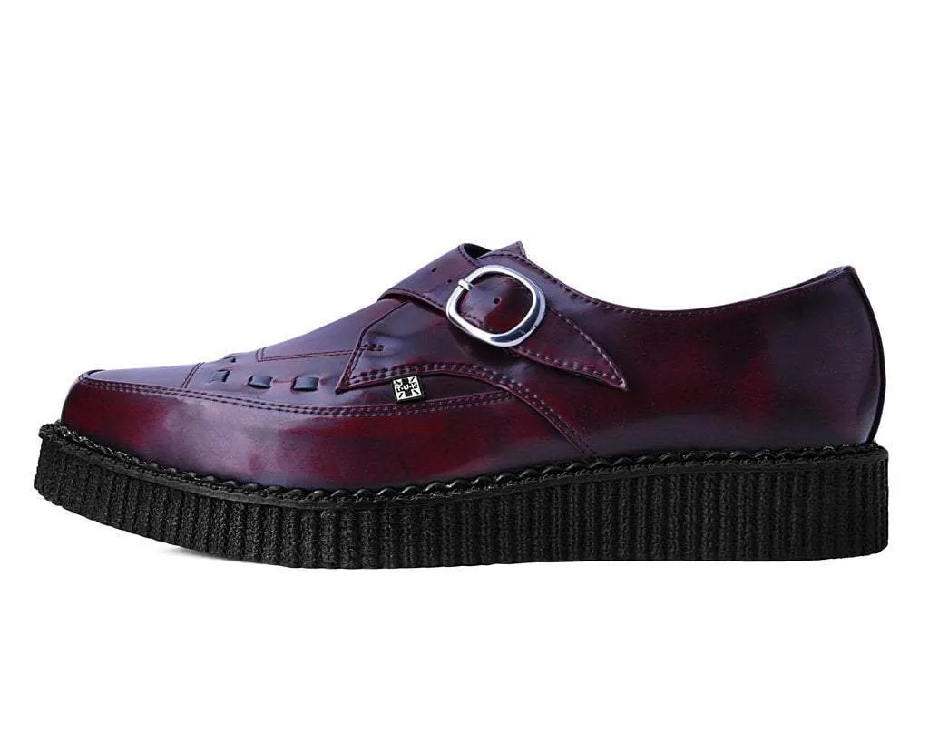 T.U.K BURGUNDY RUB OFF TUKskin MONK BUCKLE CREEPER