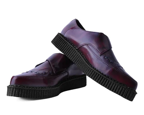 T.U.K BURGUNDY RUB OFF TUKskin MONK BUCKLE CREEPER