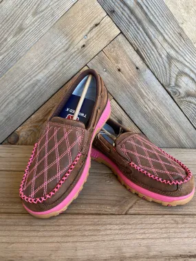 Twisted X Pink Ribbon Diamond Cell Stretch Moc