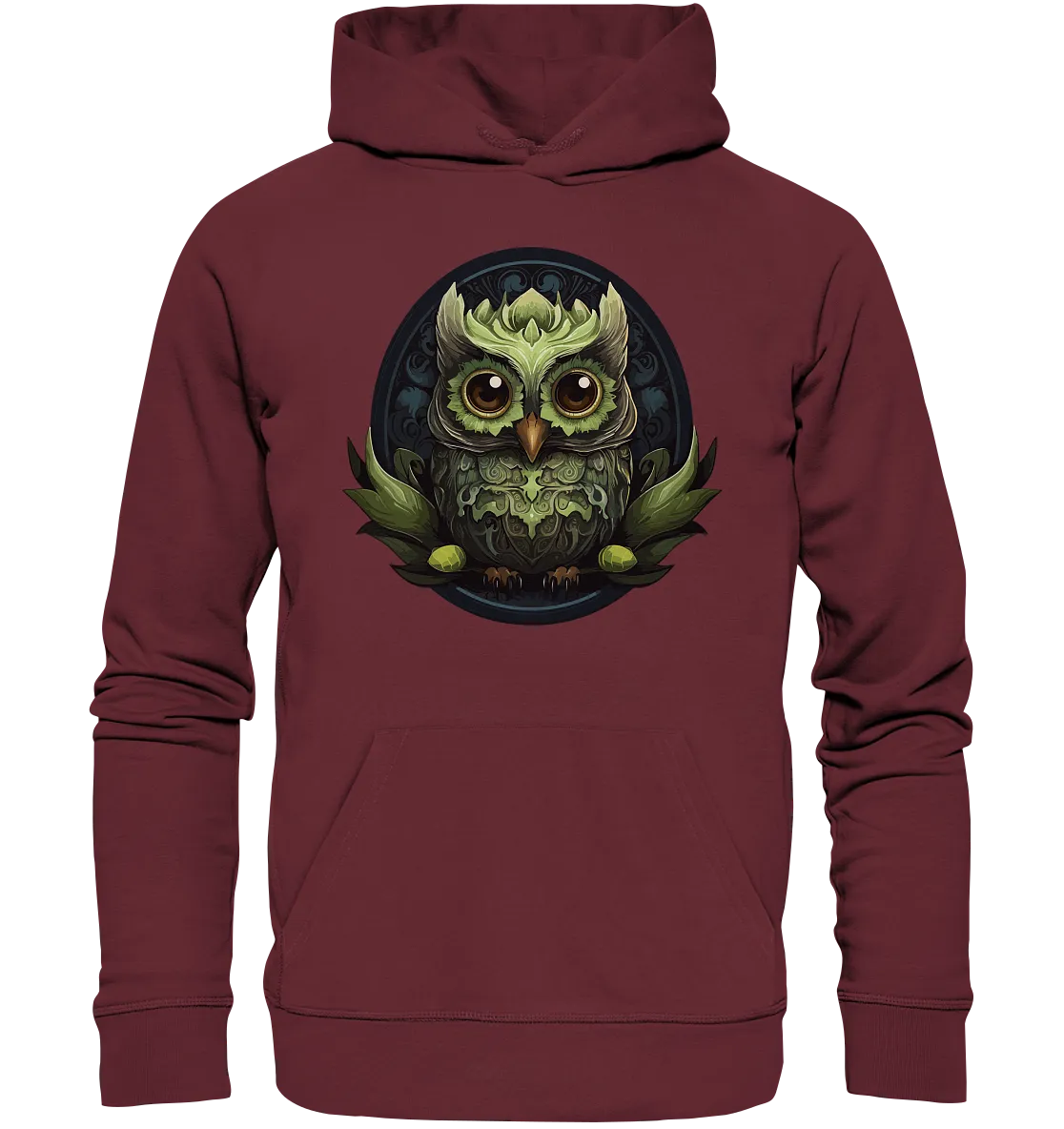 Unisex Bio-Hoodie mit Eulenmotiv "Mystische Eule"