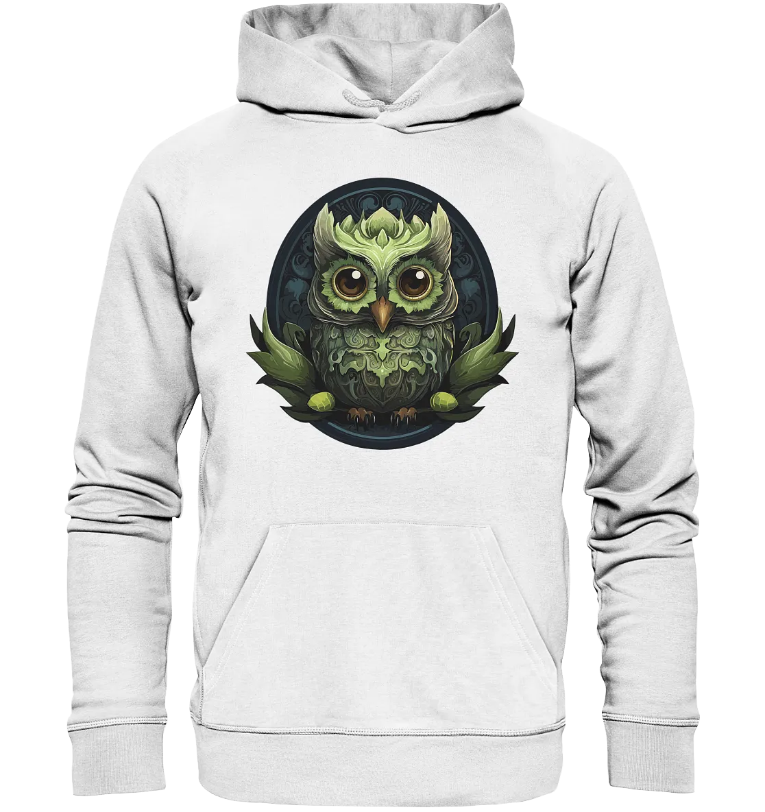 Unisex Bio-Hoodie mit Eulenmotiv "Mystische Eule"