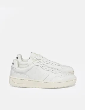 Veja Womens V-90 O.T. Leather Trainers - Extra White