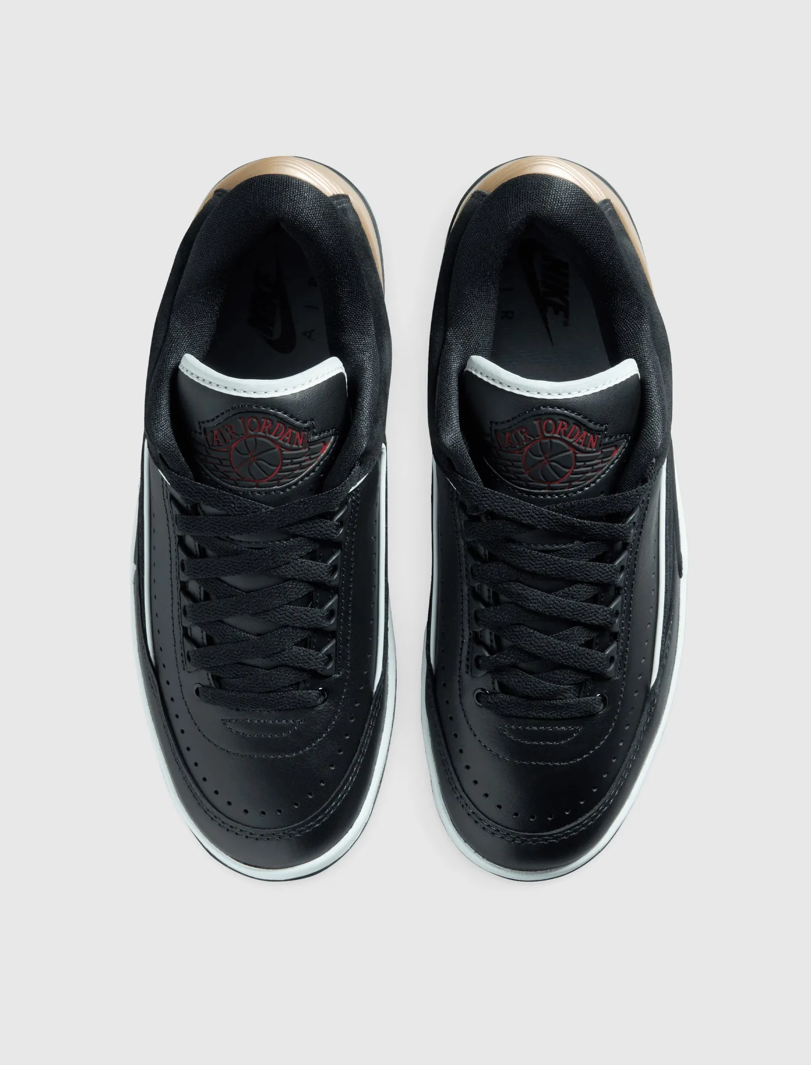 WOMENS AIR JORDAN 2 LOW BLACK/ VARSITY RED